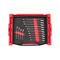 Product Image of Reversible 12-Point Ratcheting Combination Wrench Set with Open Top Drawer and Rack, 14-Piece (6-19mm)