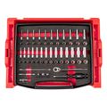 Product Image of 1/4" Drive 12-Point Socket and Ratchet Set with Open Top Drawer and Rack, 58-Piece (5/32-9/16", 4-15mm)