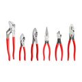 Product Image of Pliers Set, 6-Piece (Groove Joint, Slip Joint, Long Nose, Diagonal Cutting, Lineman's)