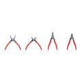 Product Image of 5" Internal and External Retaining Ring Pliers Set, 4 Pieces (0.047" Tips)