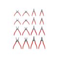 Product Image of 5", 7", & 9" Internal and External Retaining Ring Pliers Set, 16 Pieces (0.037", 0.047", 0.070", 0.090" Tips)