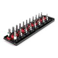 Product Image of 3/8 in Drive Hex Bit Socket Set with Rails, 19-Piece (1/8-3/8", 3-10mm)
