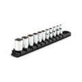 Product Image of 1/4" Drive 12-Point Socket Set with Rail, 11-Piece (5/32-9/16")