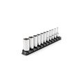 Product Image of 1/4" Drive Semi-Deep 6-Point Socket Set w/ Rail, 11-Piece (5/32"- 9/16")