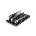 Product Image of 1/4" Drive Shallow, Semi-Deep, and Deep 12-Point Socket Set w/ Rails and Trays, 33-Piece (5/32"- 9/16")