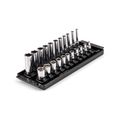 Product Image of 1/4" Drive 6-Point Socket Set with Rails, 22-Piece (5/32-9/16")