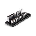 Product Image of 1/4" Drive 6-Point Socket Set with Rails, 22-Piece (5/32-9/16")