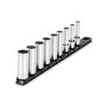 Product Image of 3/8" Drive Deep 12-Point Socket Set with Rail, 9-Piece (5/16-3/4")
