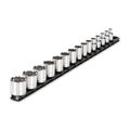 Product Image of 3/8" Drive 12-Point Socket Set with Rail, 15-Piece (1/4-1")