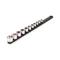 Product Image of 3/8" Drive Extra-Shallow 6-Point Socket Set w/ Rail, 11-Piece (3/8"- 1")
