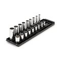 Product Image of 3/8" Drive 12-Point Socket Set with Rails, 18-Piece (5/16-3/4")