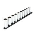 Product Image of 1/2" Drive Deep 12-Point Socket Set with Rail, 11-Piece (3/8-1")