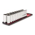 Product Image of 1/2" Drive Deep 12-Point Socket Set with Rails, 23-Piece (10-32mm)