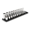 Product Image of 1/2" Drive 6-Point Socket Set with Rails, 22-Piece (3/8-1")