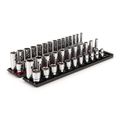 Product Image of 1/2" Drive 6-Point Socket Set with Rails, 52-Piece (3/8-1", 10-24mm)