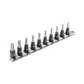 Product Image of 3/8" Drive Torx Impact Bit Socket Set with Rail, 10-Piece (T20 - T60)