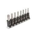 Product Image of 1/2" Drive Torx Impact Bit Socket Set with Rail, 8-Piece (T30-T70)