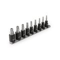 Product Image of 1/2 in Drive Triple Square Impact Bit Socket Set with Rail, 9-Piece (M6-M12, MT14-MT18)