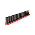 Product Image of 1/4" Drive Semi-Deep 6-Point Impact Socket Set w/ Rail, 16-Piece (4 - 17mm)