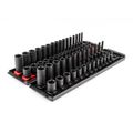 Product Image of 1/4" Drive 6-Point Impact Socket Set with Rails and Trays, 58-Piece (5/32-11/16", 4-17 mm)