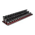 Product Image of 3/8" Drive Shallow, Semi-Deep, and Deep 6-Point Impact Socket Set w/ Rails and Trays, 57-Piece (6 - 24mm)
