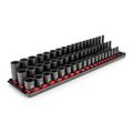 Product Image of 3/8" Drive Shallow, Semi-Deep, and Deep 12-Point Impact Socket Set w/ Rails and Trays, 57-Piece (6 - 24mm)