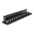 Product Image of 3/8" Drive 12-Point Impact Socket Set with Rails, 30-Piece (1/4-1")