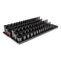 Product Image of 3/8" Drive Shallow, Semi-Deep, and Deep 12-Point Impact Socket Set w/ Rails and Trays, 102-Piece (1/4"- 1", 6 - 24mm)