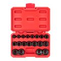 Product Image of 3/8" Drive 6-Point Impact Socket Set with Case, 19-Piece (6-24mm)