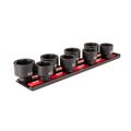 Product Image of 1/2" Drive Shallow 6-Point Impact Socket Set w/ Rails and Tray, 8-Piece (39 - 50)