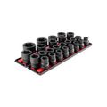 Product Image of 3/4" Drive 6-Point Impact Socket Set with Rails and Trays, 25 Pieces (17 - 50 mm)