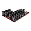 Product Image of 3/4" Drive 6-Point Impact Socket Set with Rails and Trays, 34 Pieces (13 - 50 mm)