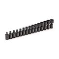 Product Image of 3/8" Drive 6-Point Universal Joint Impact Socket Set, 15-Piece (1/4-1")