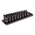 Product Image of 3/8" Drive 6-Point Universal Joint Impact Socket Set with Rails and Tray, 21-Piece (5/16-3/4", 8-19 mm)