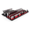 Product Image of 1/4" Drive 6-Point Socket and Ratchet Set with Rails, 57-Piece (5/32-9/16", 4-15mm)