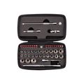 Product Image of 1/4" Drive 12-Point Small Engine Shallow Socket, Bit, and Quick Release Ratchet Set w/ Case (50-Piece)
