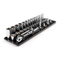 Product Image of 3/8" Drive 6-Point Socket and Ratchet Set with Rails, 36-Piece (1/4-1")