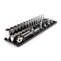Product Image of 3/8" Drive 12-Point Socket and Ratchet Set with Rails, 36-Piece (1/4-1")