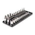 Product Image of 1/4", 3/8", 1/2" Drive German Auto Torx, Triple Square, TR Triple Square Bit and External Star Socket Set w/ Rails (43-Piece)