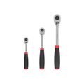 Product Image of 1/4, 3/8, 1/2" Drive Quick-Release Comfort Grip Ratchet Set, 3-Piece (6, 8, 10-1/2")