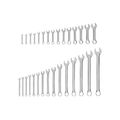 Product Image of Stubby and Standard Length Combination Wrench Set, 30-Piece (1/4"- 1")
