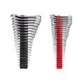 Product Image of Stubby Combination Wrench Set w/ Modular Organizers, 46-Piece (1/4"- 1-1/4", 6 - 32mm)