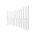 Product Image of Long Fixed/Flex Head 12-Point Ratcheting Box End Wrench Set, 25-Piece (1/4-3/4", 6-19 mm)
