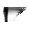 Product Image of Long Fixed/Flex Head 12-Point Ratcheting Box End Wrench Set with Modular Organizers, 15-Piece (1/4-1")