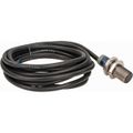 Product Image of Inductive Proximity Sensor, Cylinder Shielded, M12 Body, 0.08" Sensing Distance, 12 to 24 VDC, NPN, Normally Closed, 3-Wire, 2m Cable, XS512B1NBL2