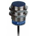 Product Image of Inductive Proximity Sensor, Cylinder Shielded, M30 Body, 0.39" Sensing Distance, 12 to 24 VDC, NPN, Normally Open, 3-Wire, 2m Cable, XS530B1NAL2
