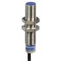 Product Image of Inductive Proximity Sensor, Cylinder Shielded, M12 Body, 0.16" Sensing Distance, 12 to 48 VDC, NPN, Normally Closed, 3-Wire, 2m Cable, XS612B1NBL2