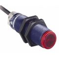 Product Image of Photoelectric Sensor, Retroreflective, 4m Range, 12 to 24 VDC, Light Operate, PNP NO, 2m Cable, PBT, XUB1APANL2
