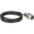 Product Image of Photoelectric Sensor, Retroreflective, 4m Range, 12 to 24 VDC, Dark Operate, NPN NO, 2m Cable, Nickel Plated Brass, XUB1BNANL2