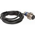 Product Image of Photoelectric Sensor, Retroreflective, 4m Range, 12 to 24 VDC, Dark Operate, NPN NC, 2m Cable, Nickel Plated Brass, XUB1BNBNL2